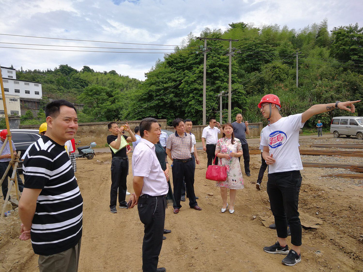 郴州市政协副主席考察现场