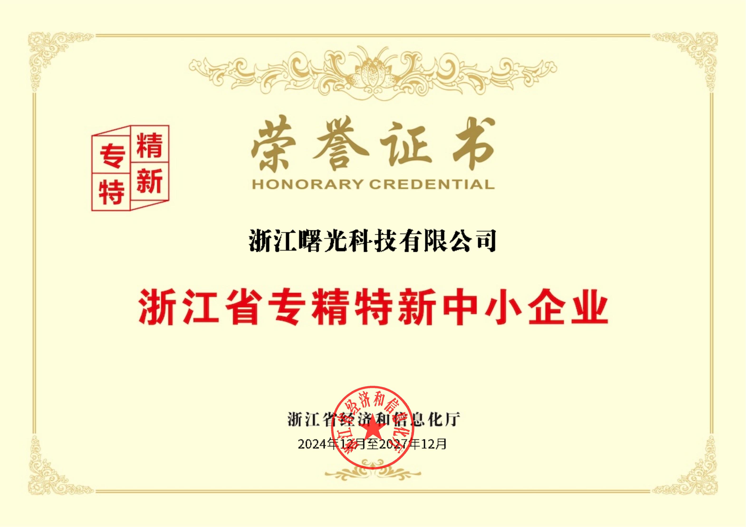 5.浙江省专精特新中小企业荣誉证书_00