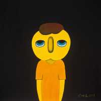 yy黄布面油画40x40cm2020