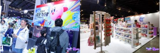 A person standing next to a display
Description automatically generated