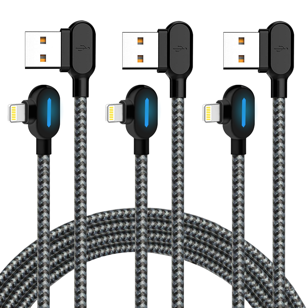 苹果90度带灯数据线-带灯90度数据线-主图2