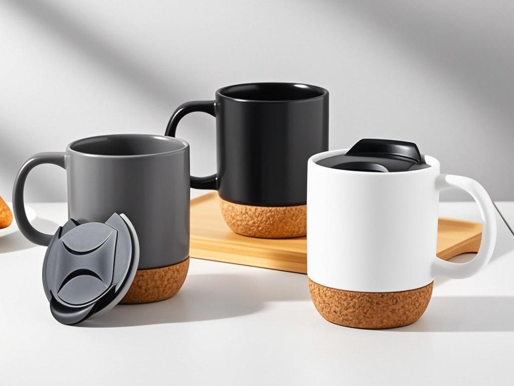 亞馬遜軟木底帶蓋咖啡杯