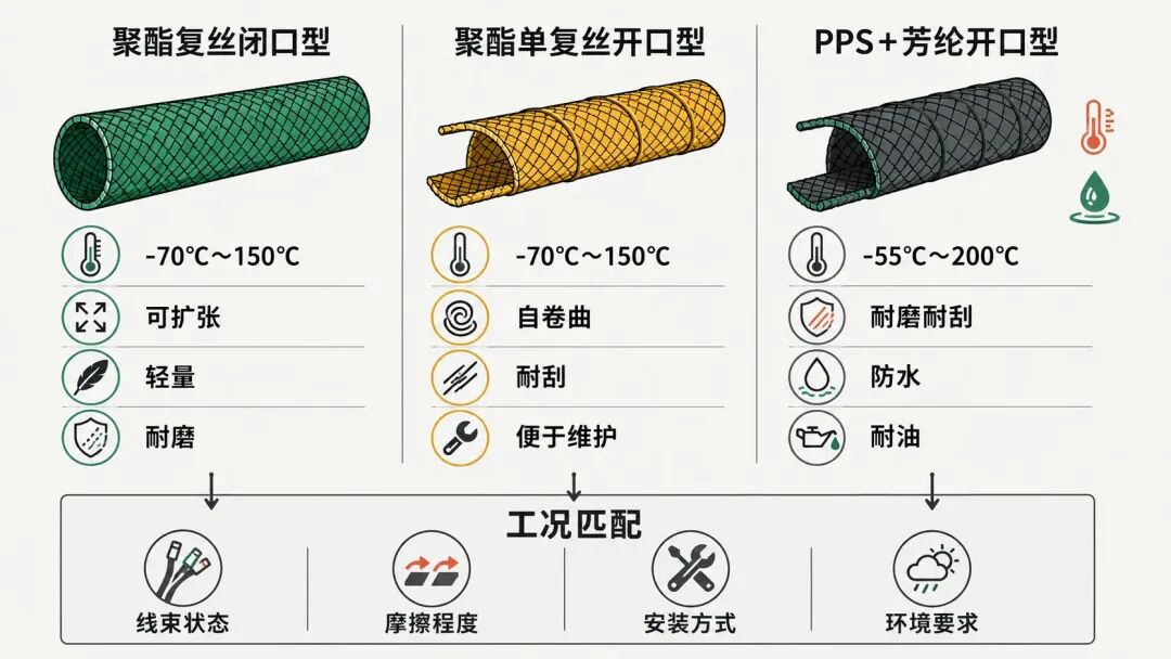 编织套管材料与应用环境匹配框架