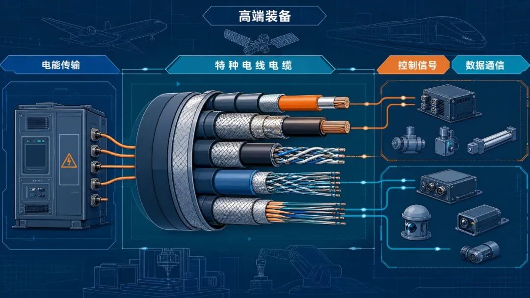 特种电线电缆连接装备的供电与信号系统