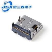 TYPE母头L-7.3单排16PINSMT四脚插板