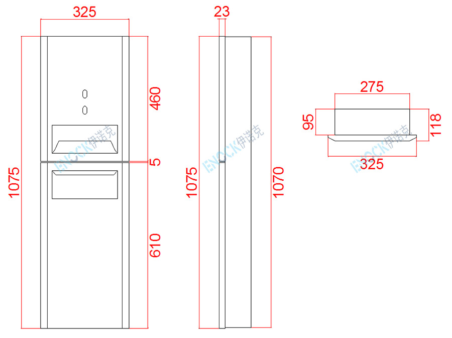  伊诺克二合一擦手纸箱尺寸