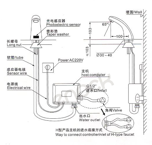 ENOCK伊诺克简约感应水龙头 家用商用两用卫浴安装图1