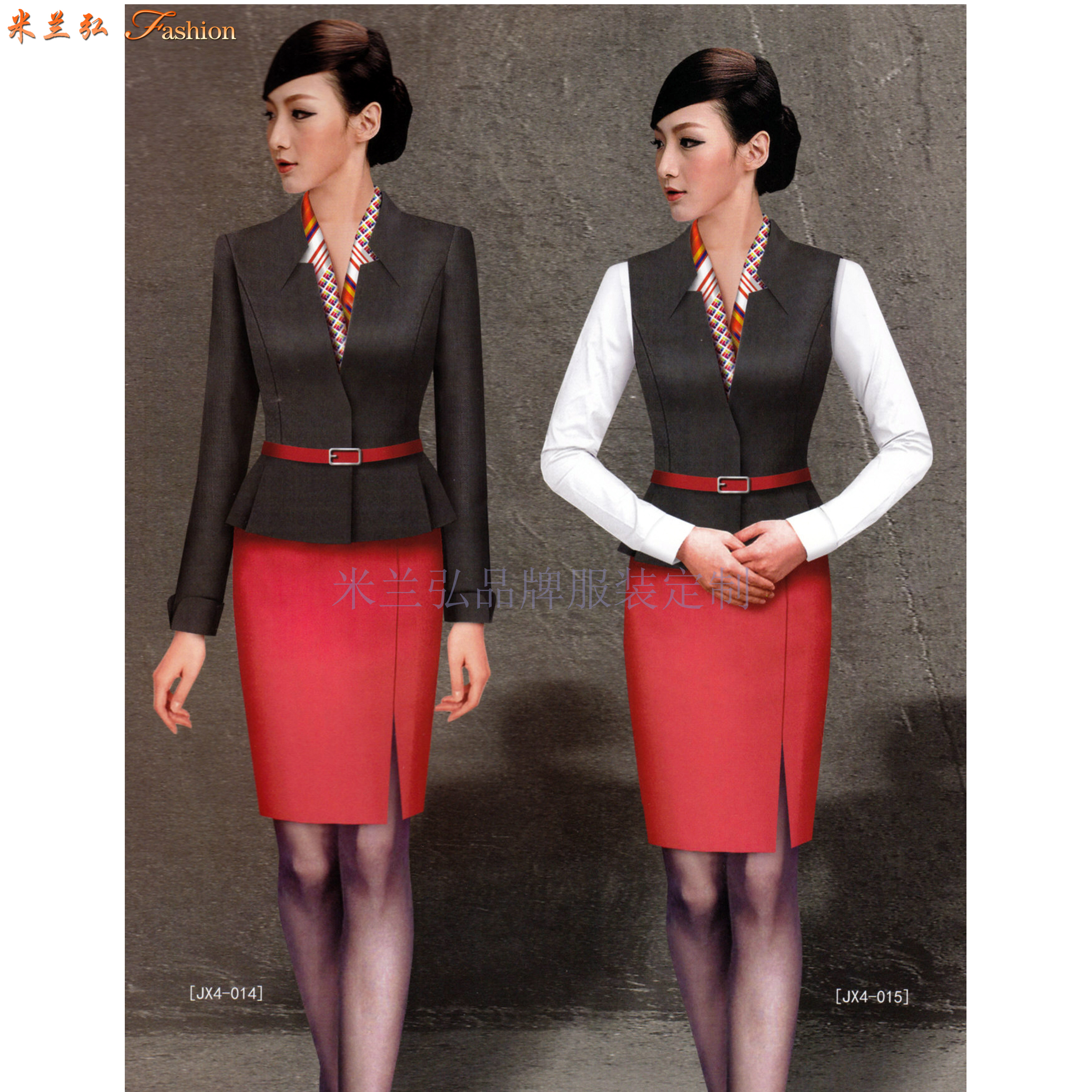 京津冀航空公司空姐服定制-推荐新颖潮流品牌米兰弘空姐服-3