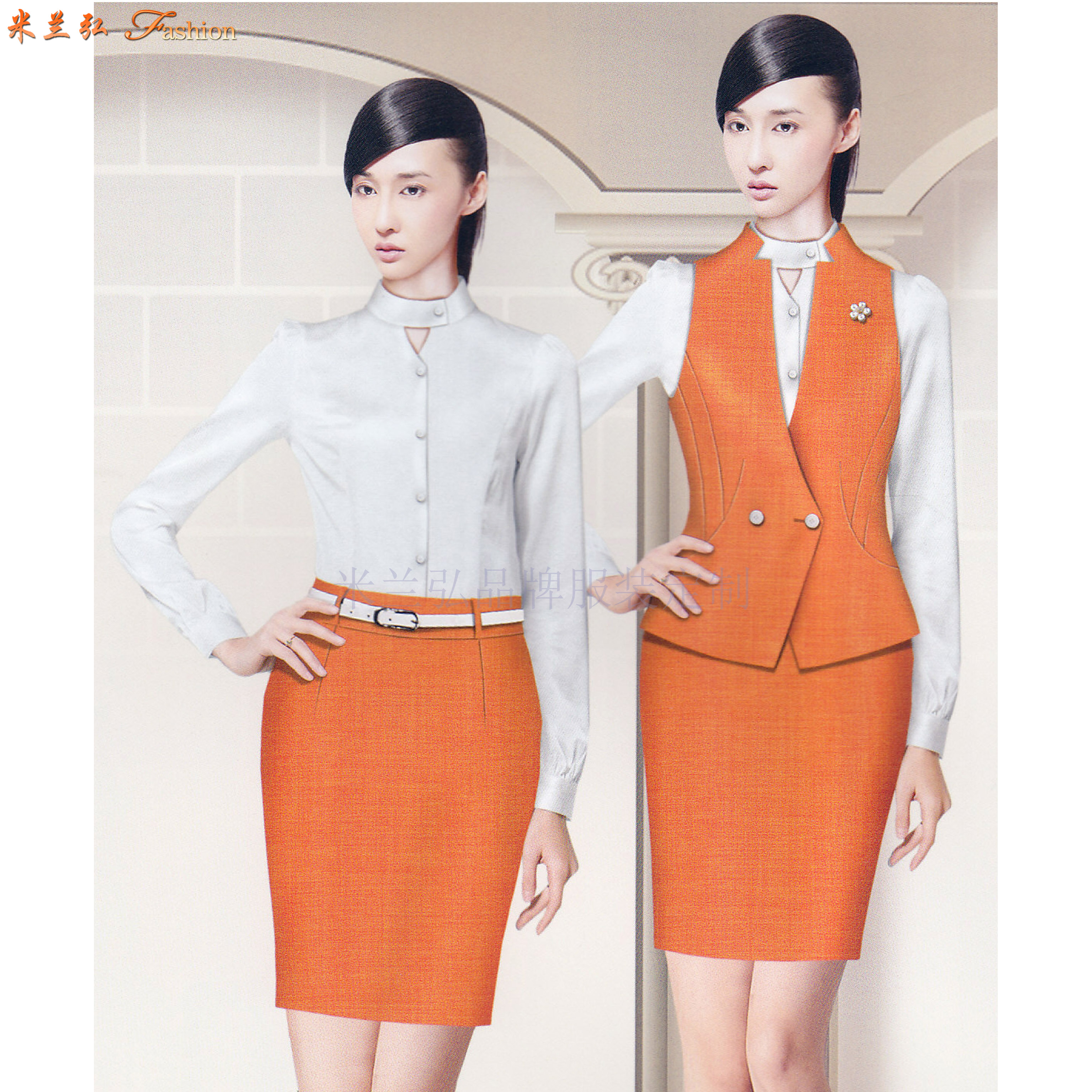 「地铁制服」专业定做式样时髦地铁工作制服套装-米兰弘服装-4