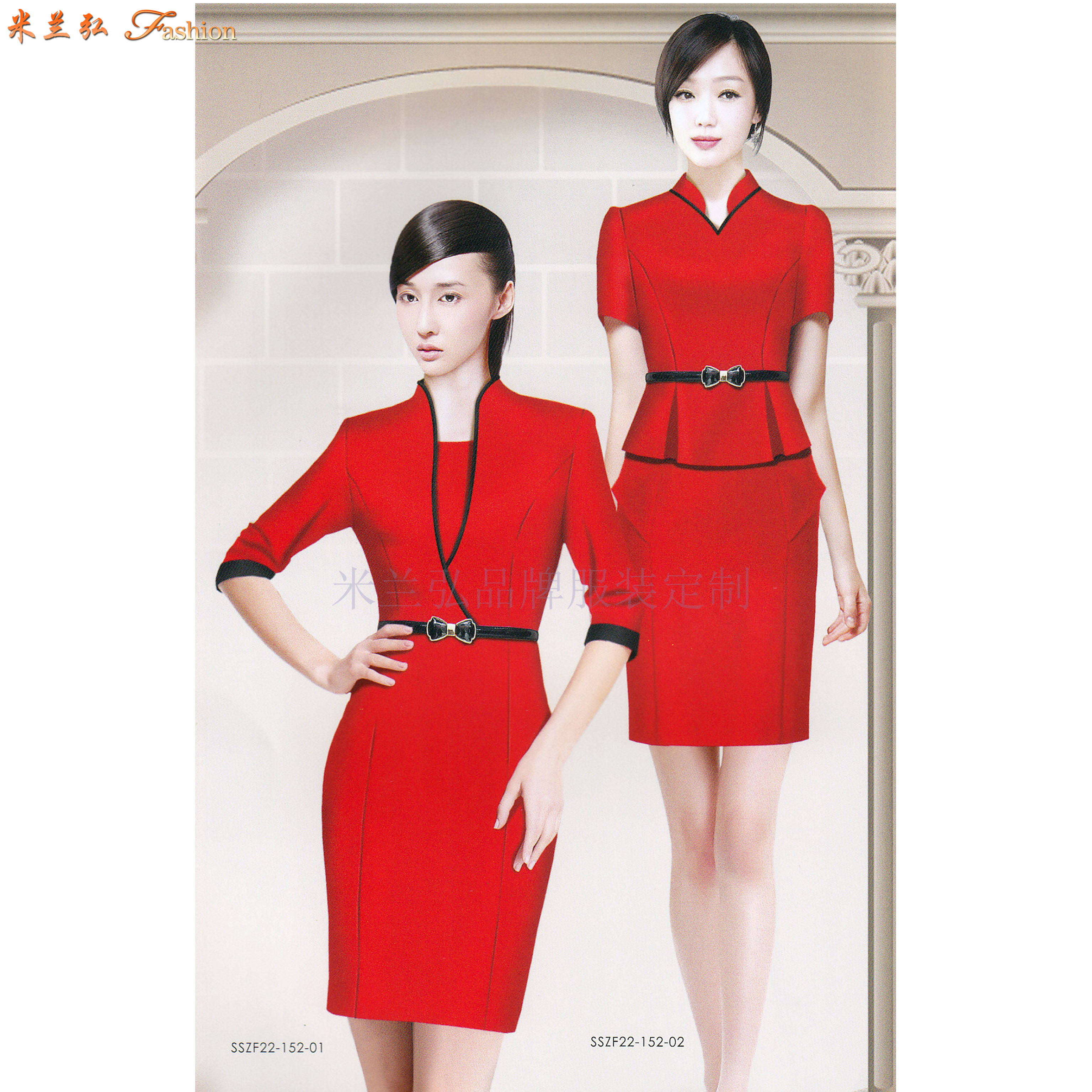 「地铁制服」专业定做式样时髦地铁工作制服套装-米兰弘服装-5
