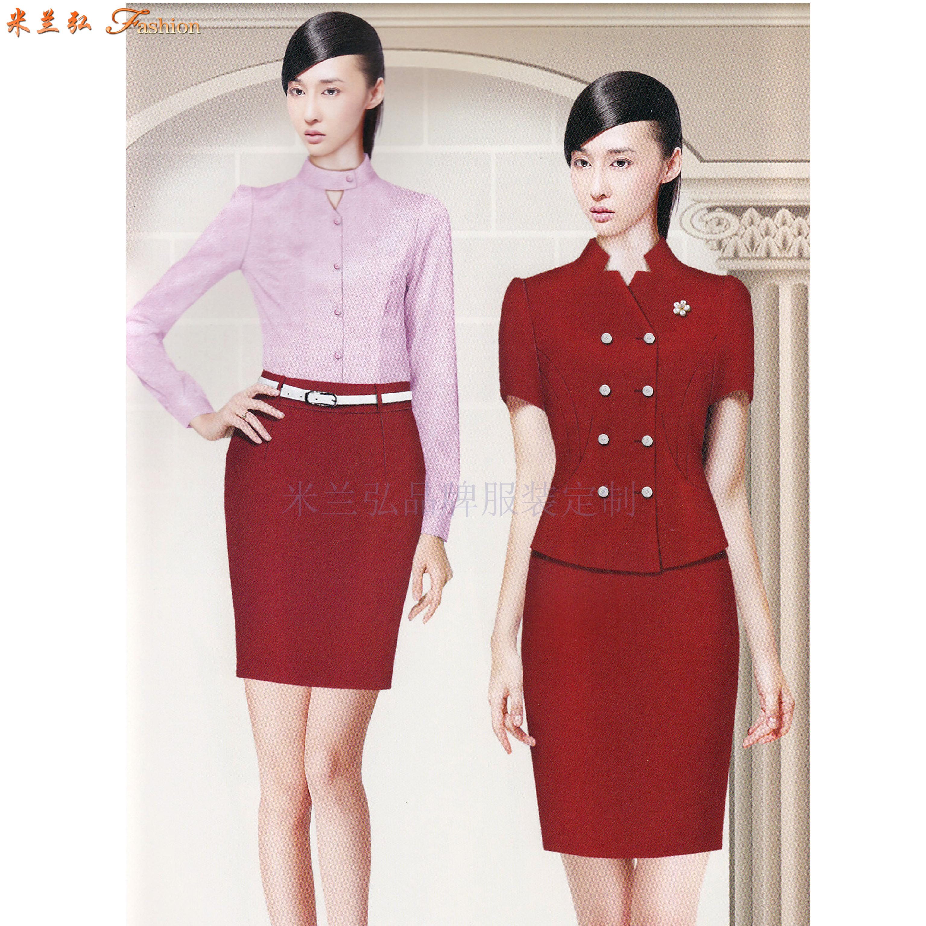 「河北空姐服定制」「张家口空乘服订做」推荐新颖潮流米兰弘服装-5