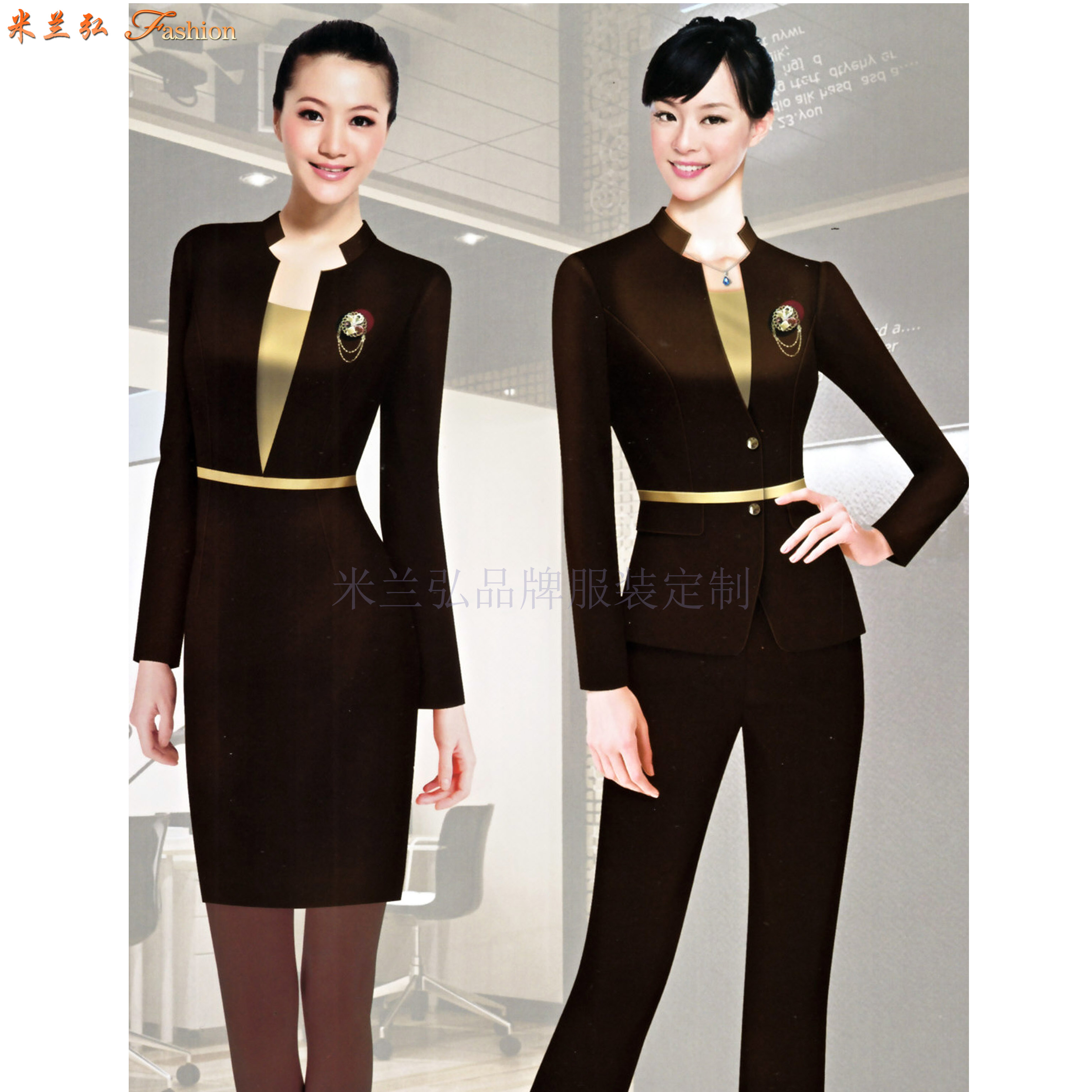 职业装女装西装-白领职业装女装套装-米兰弘服装-5