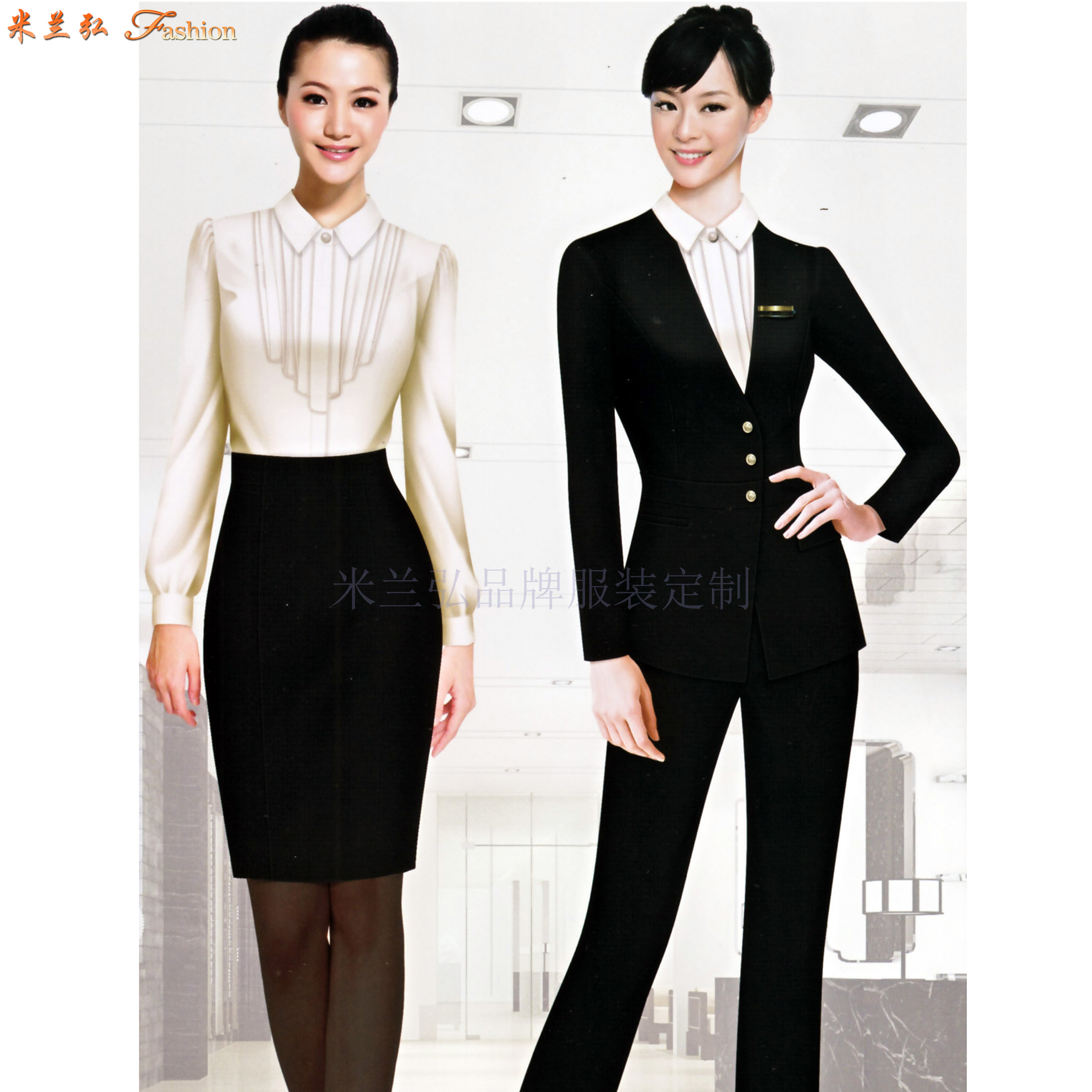 职业装女装西装-白领职业装女装套装-米兰弘服装-1