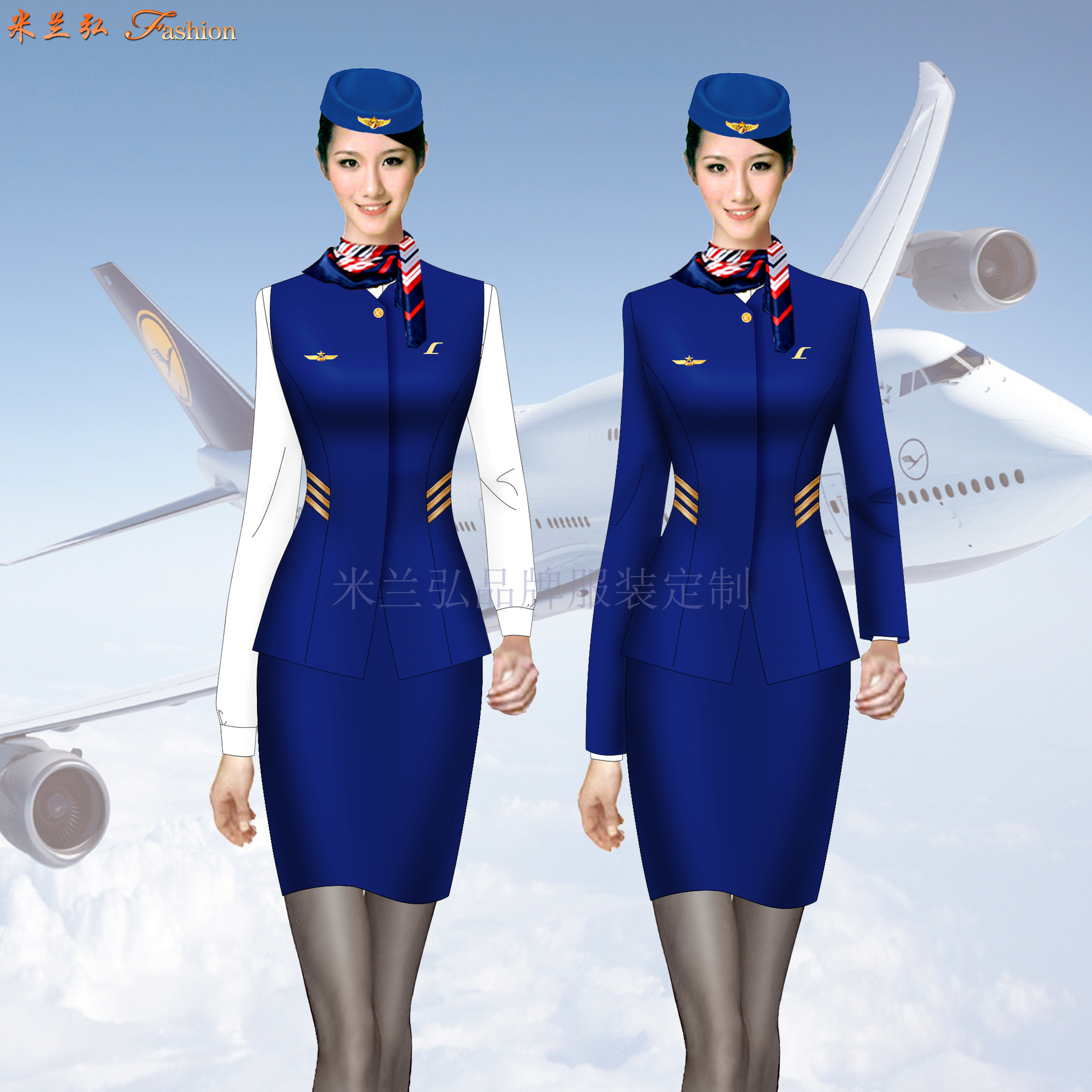 成都双流国际机场服务人员职业工装定做-米兰弘服装厂家-5