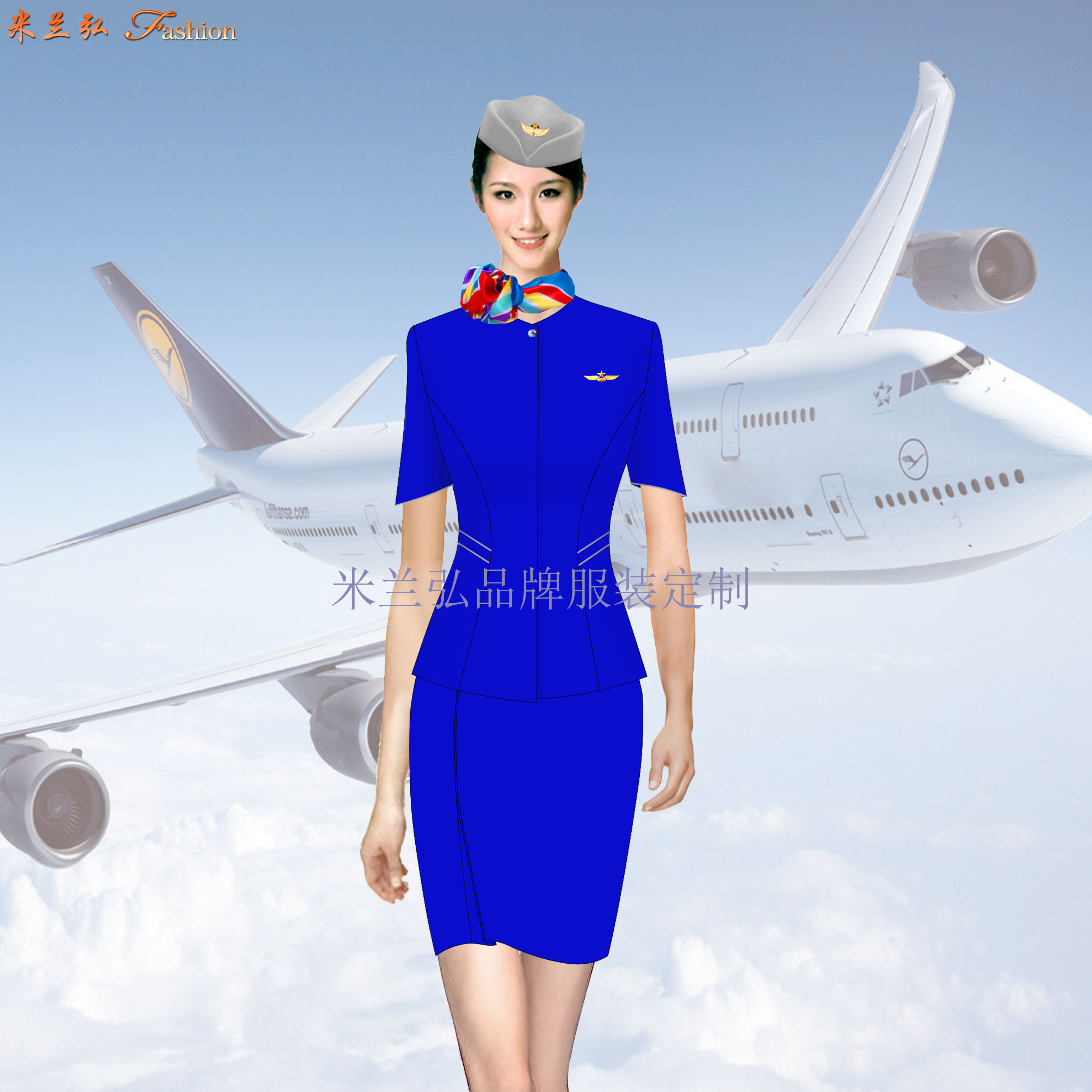北京空姐服公司_首都国际机场空姐服-米兰弘空姐服厂家-4