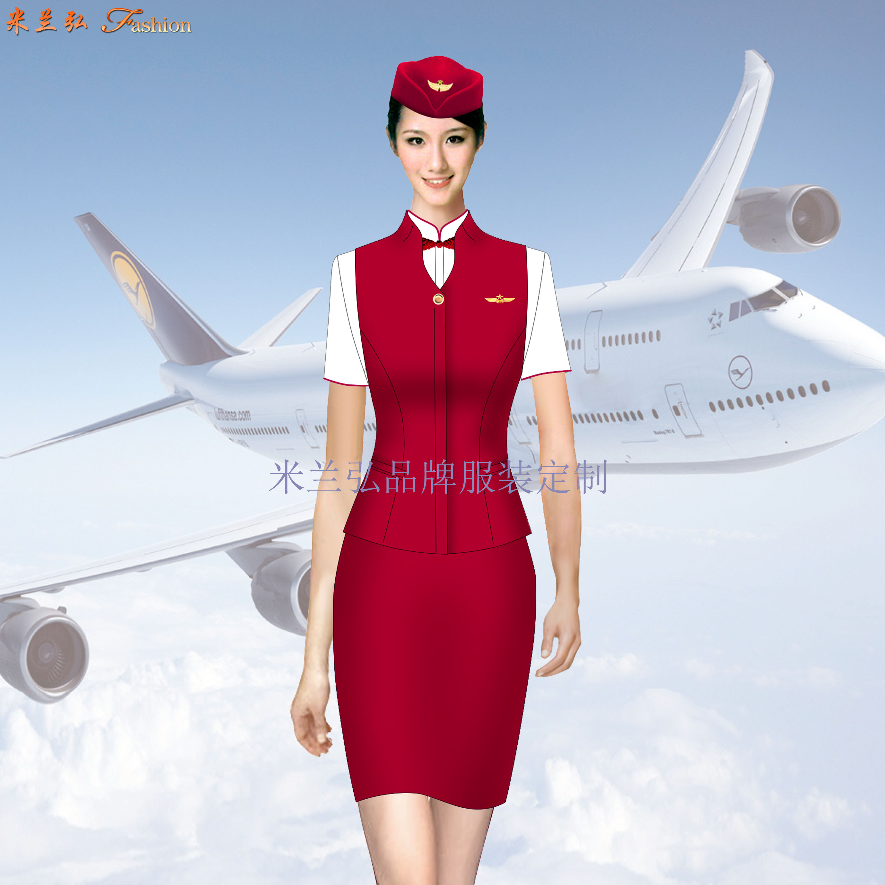动车工装_和谐号乘务员工作服装订制-米兰弘服装厂家-3