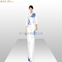 真丝缎旗袍订做_定制织锦缎旗袍-米兰弘旗袍厂家-2