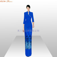 真丝缎旗袍订做_定制织锦缎旗袍-米兰弘旗袍厂家-5