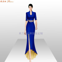 订制手工推绣旗袍_量身定做中式旗袍-米兰弘旗袍厂家-2