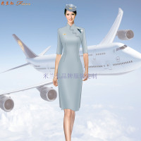 空姐服装夏款-空乘夏季连衣裙定做款式-米兰弘服装厂家-2