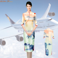 空姐服装夏款-空乘夏季连衣裙定做款式-米兰弘服装厂家-1