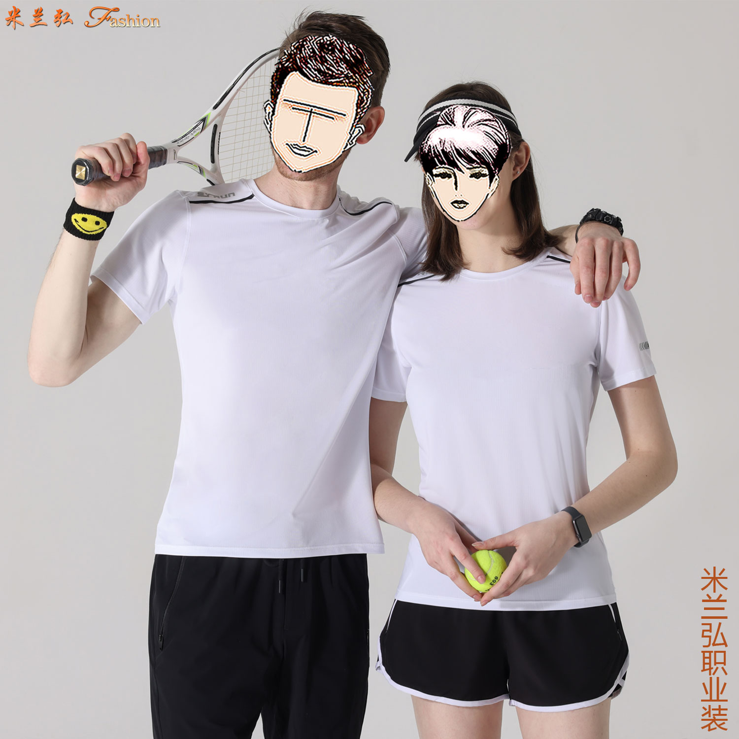 男女式运动t恤短袖4