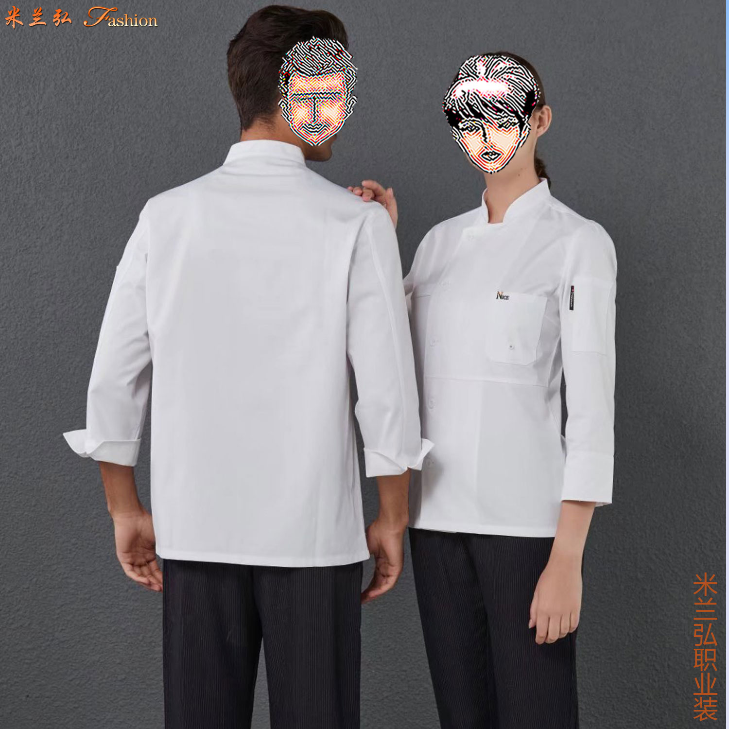 长袖秋冬装厨师服批发2