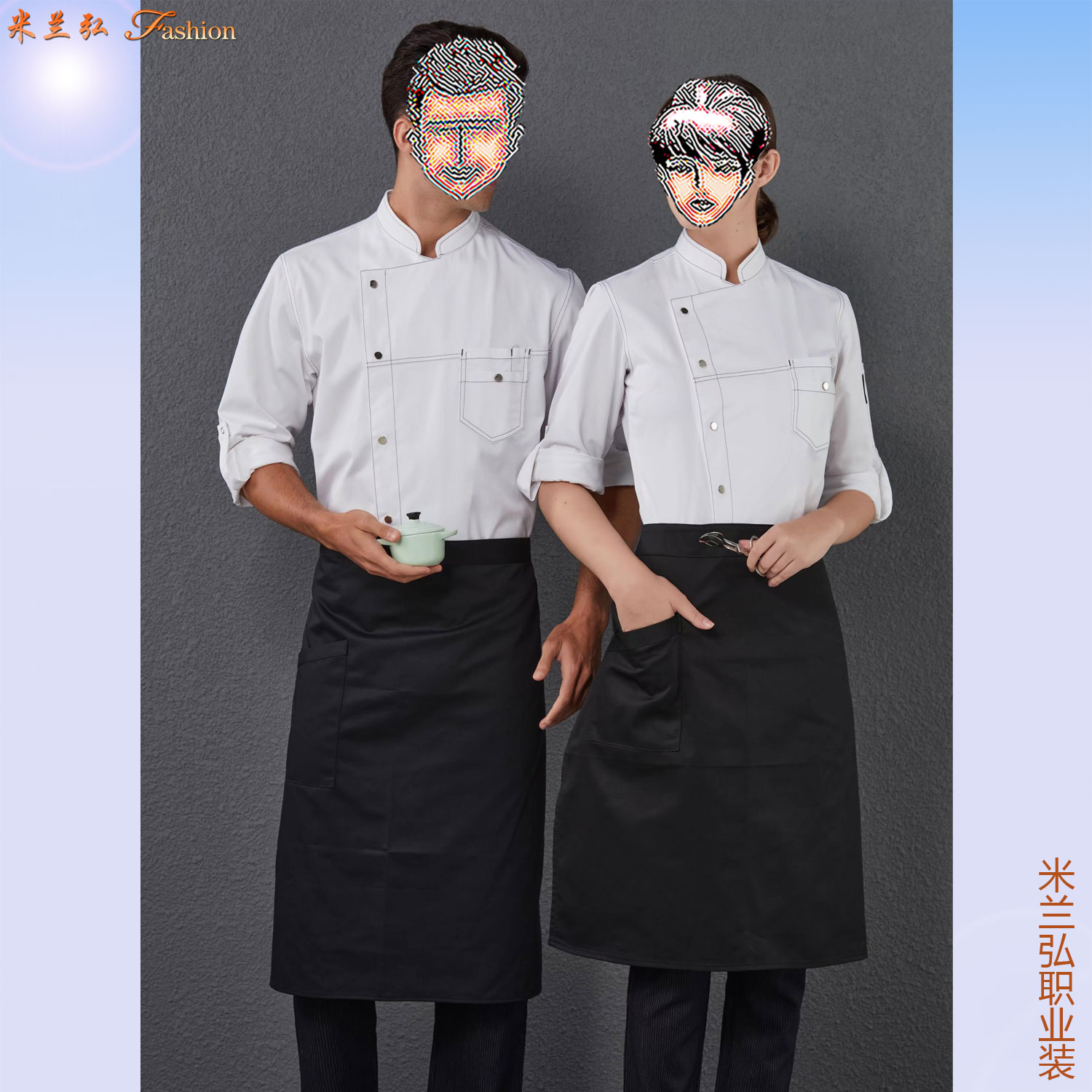 长袖秋冬装厨师服批发4