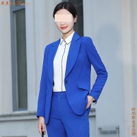 女士夏季蓝色职业装3