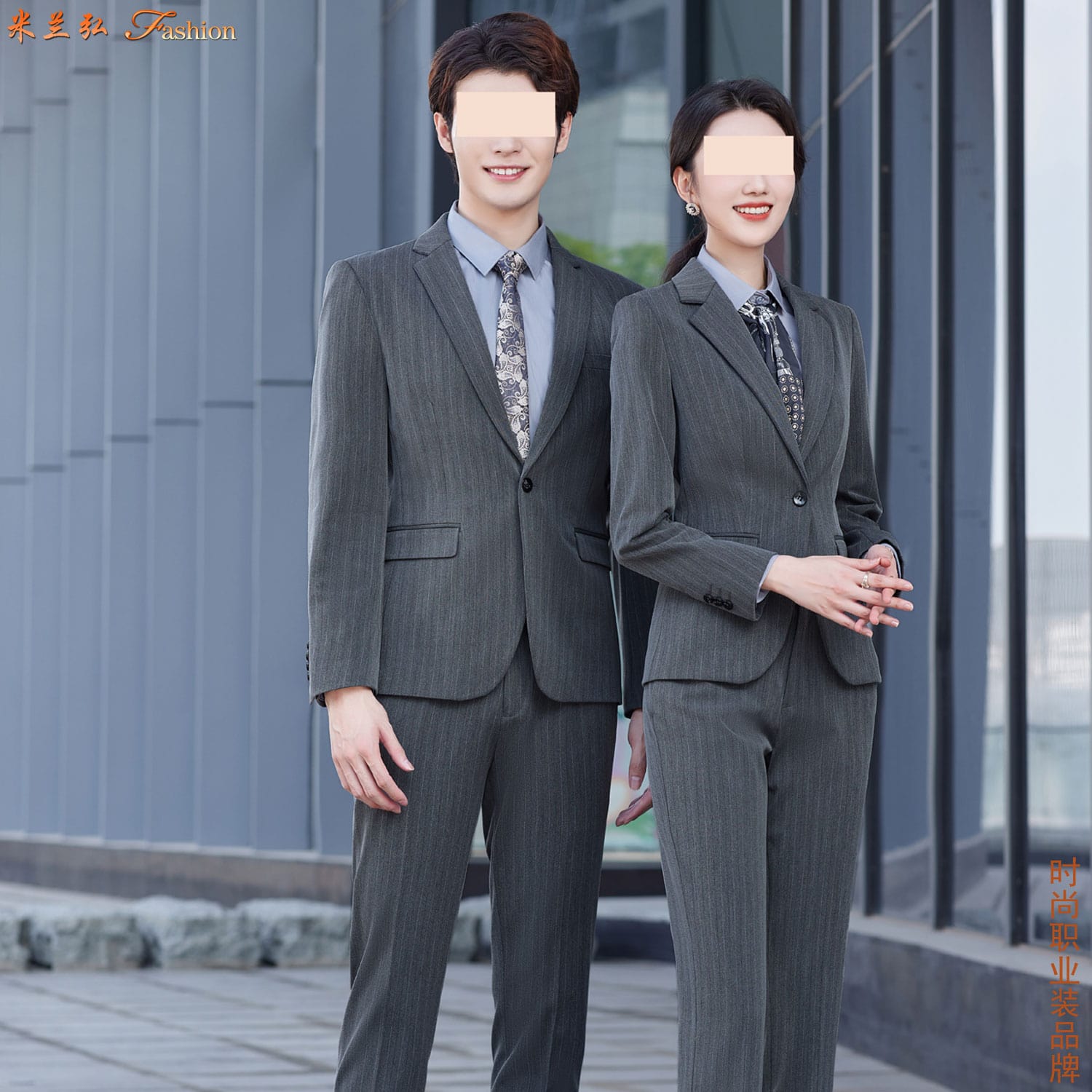 条纹男女式西装1