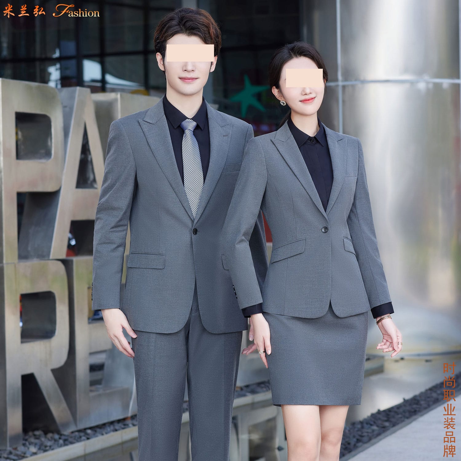 一粒扣戗驳领西服图片25