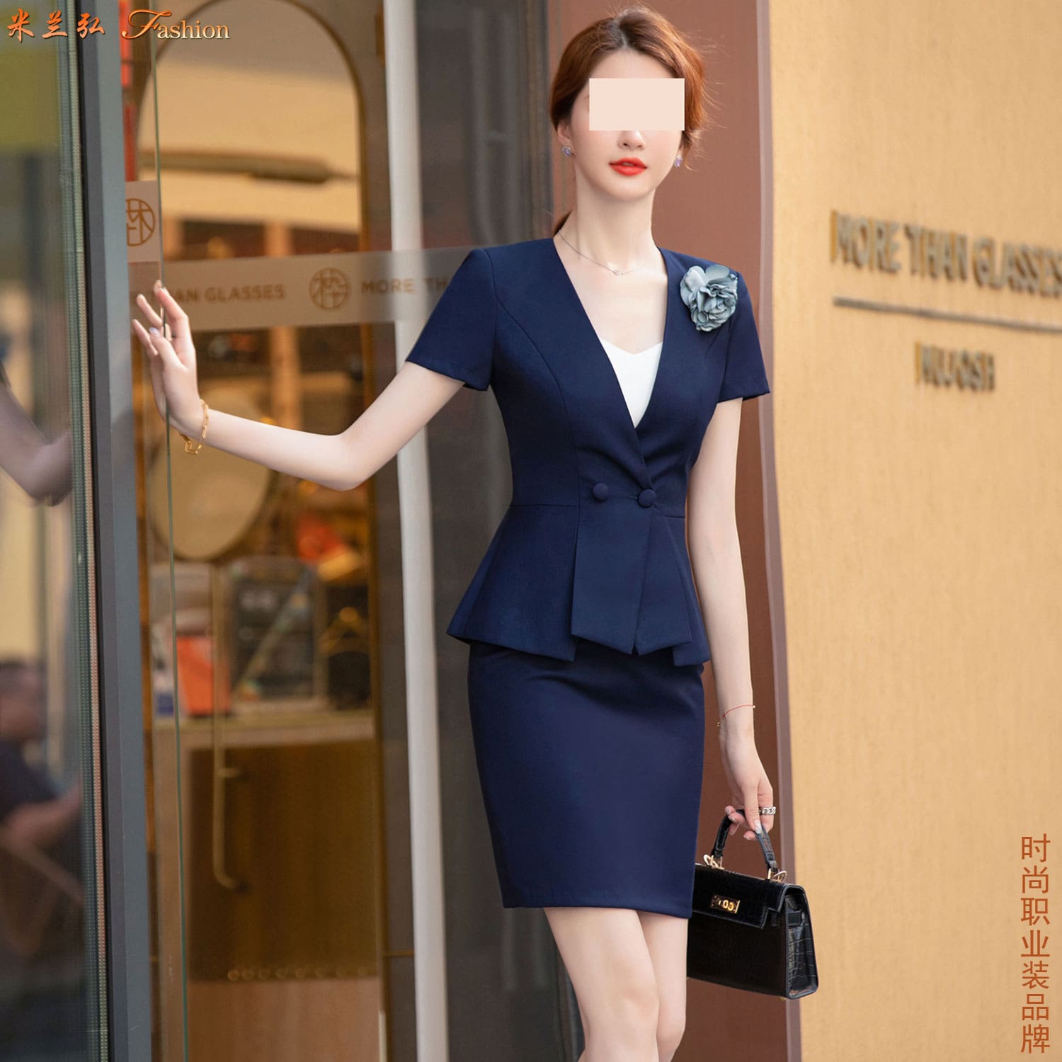 夏装短袖职业装图片女i
