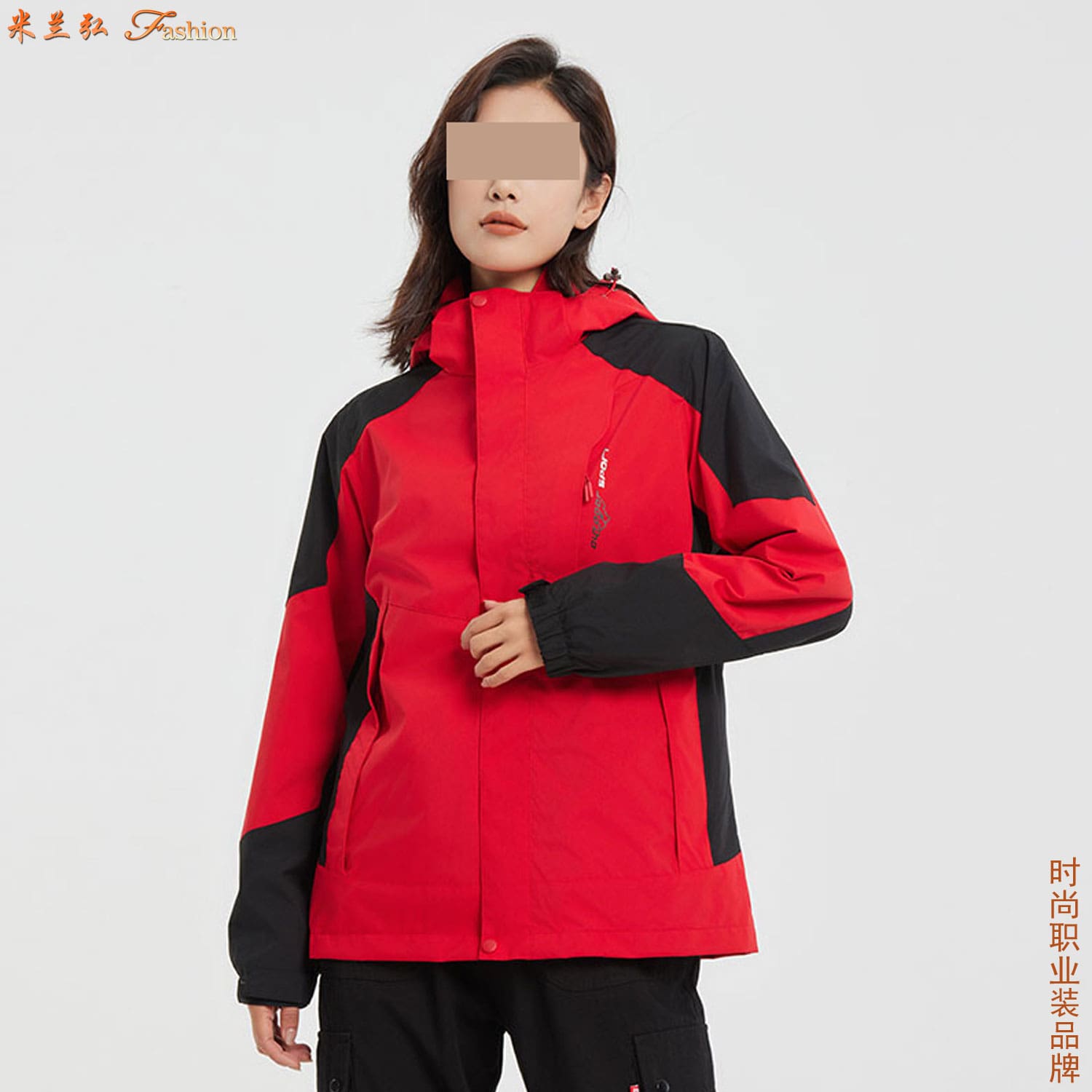 红色冲锋衣搭配9