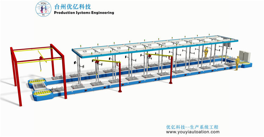 摩擦滚轮流水线
