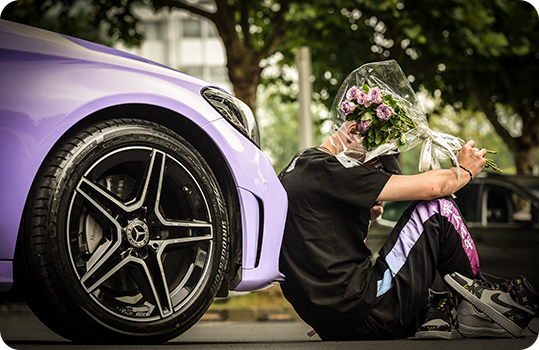 奔驰C COUPE  薰衣草紫