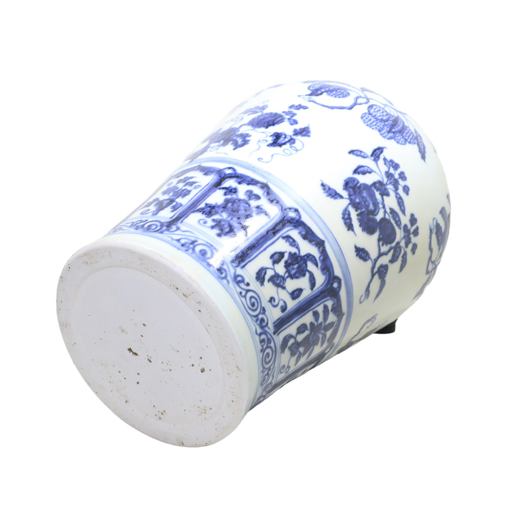 明早期青花花卉纹梅瓶-北京格古瓷枕博物馆