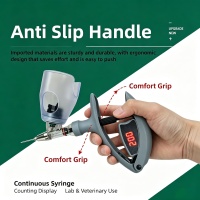 AntiSlipHandleCountingContinuousSyringe,DurableVeterinaryInjectionEquipment