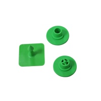 GreensquareTPUlivestockeartagsetwithplasticstudandroundbackingcap