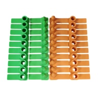 Greenandorangeblankplasticlivestockeartagssetforfarmanimalmarking
