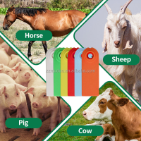 ApplicationcollageofTPUeartagsonhorse,sheep,pigandcow,6coloroptions