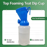 Topfoamingteatdipcupforcowteatdisinfectionwithlesssolutionwaste