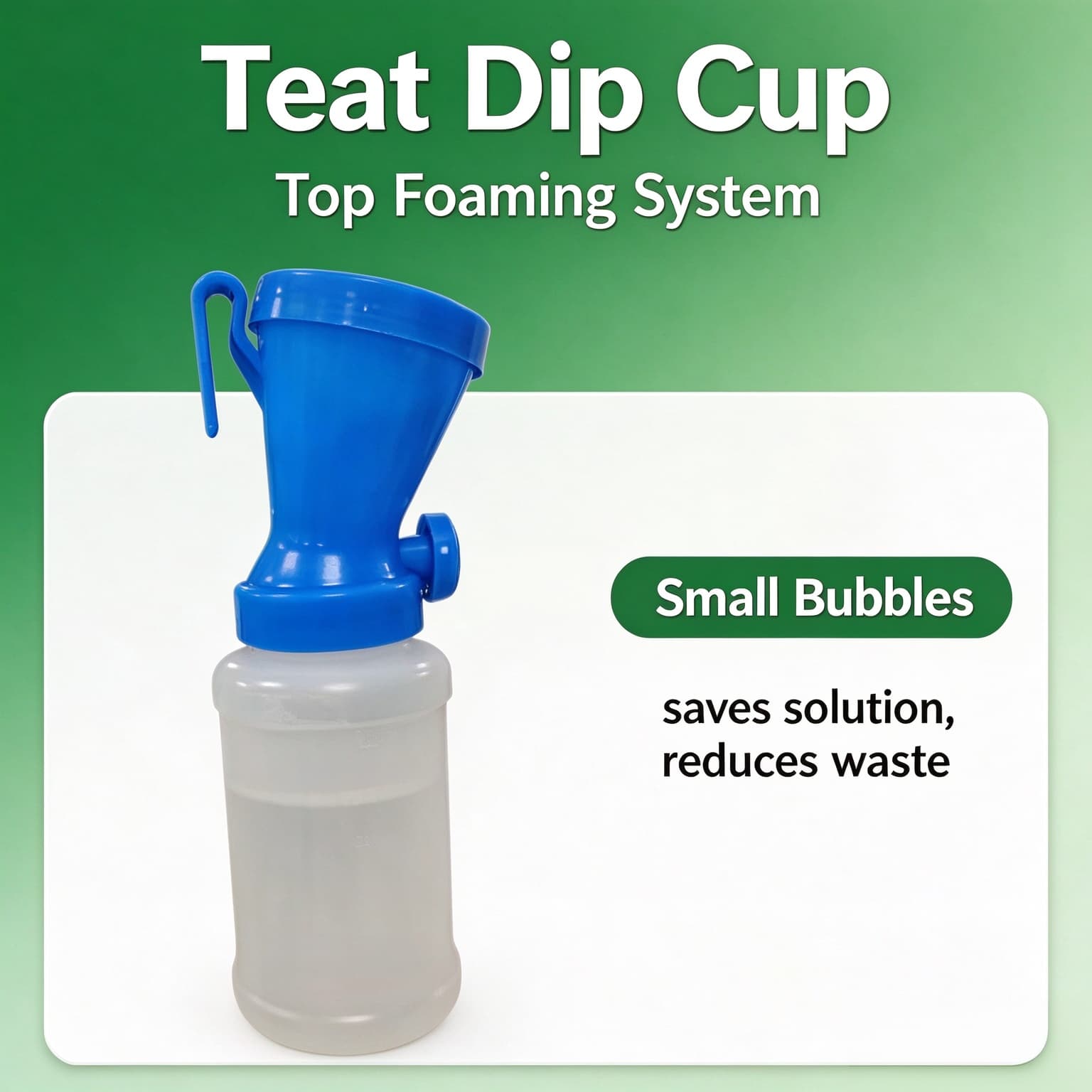 Topfoamingteatdipcupwithsmallbubbles,bluecowteatdisinfectioncup