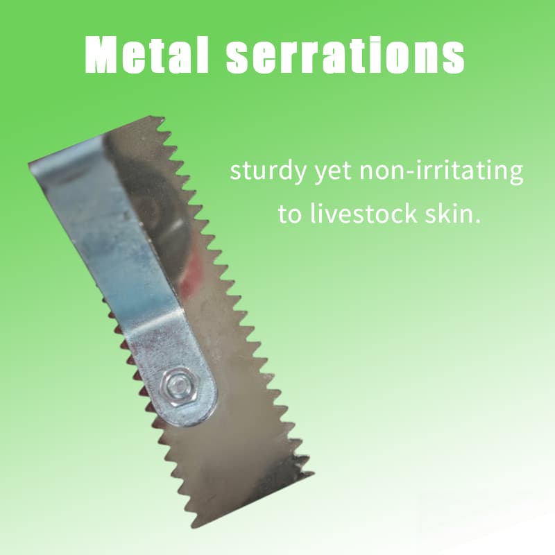Metalserratedbladeoflivestockgroomingcombsturdynon-irritatingteeth