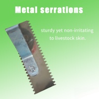 Metalserratedbladeoflivestockgroomingcombsturdynon-irritatingteeth