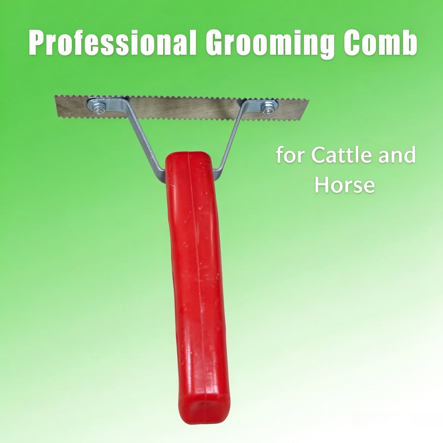 Professionalmetalserratedgroomingcombforcattleandhorsefarmuse