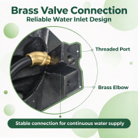Brassvalveconnectiondetailofcastironwaterbowl,stablewaterinletdesign