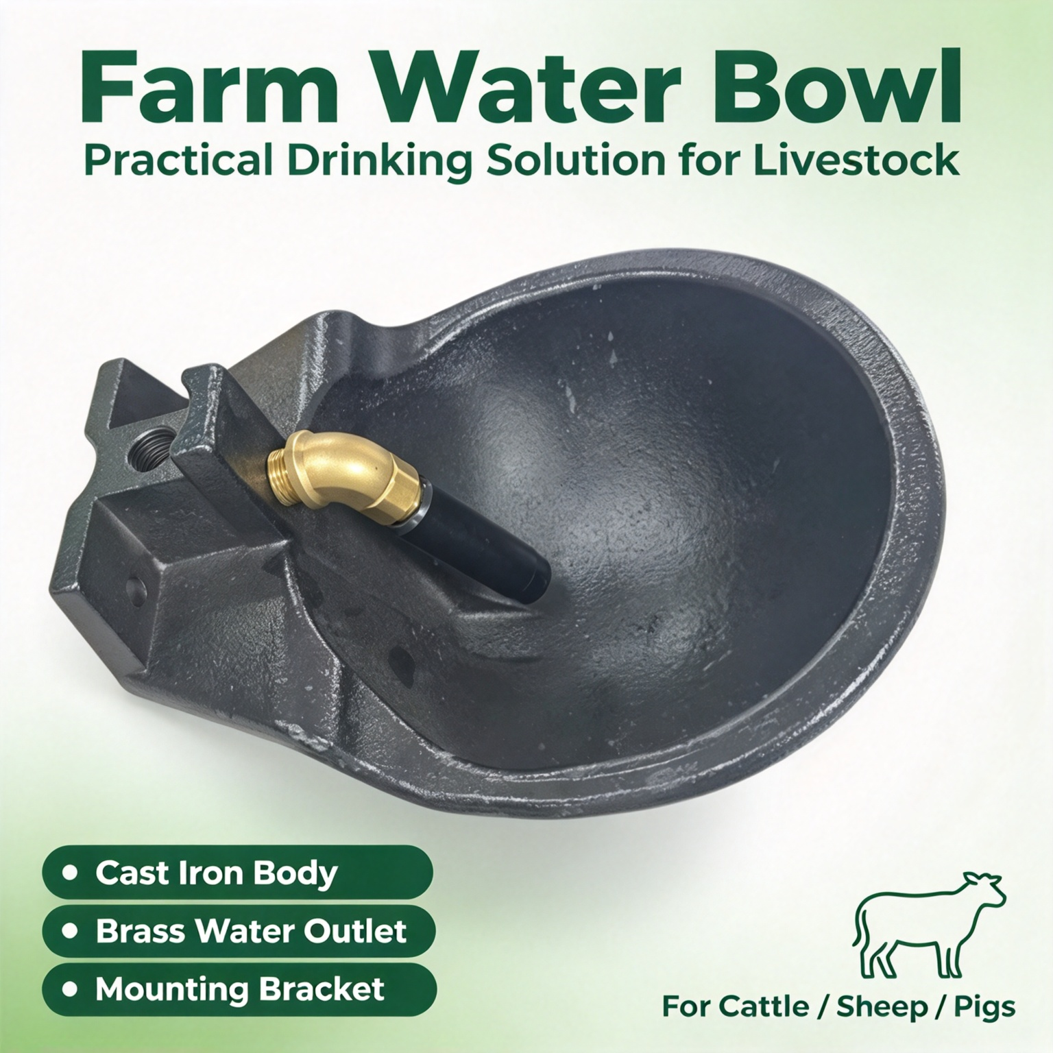 Farmcastironwaterbowl,heavydutydrinkingtroughsuitableforcattlesheeppig