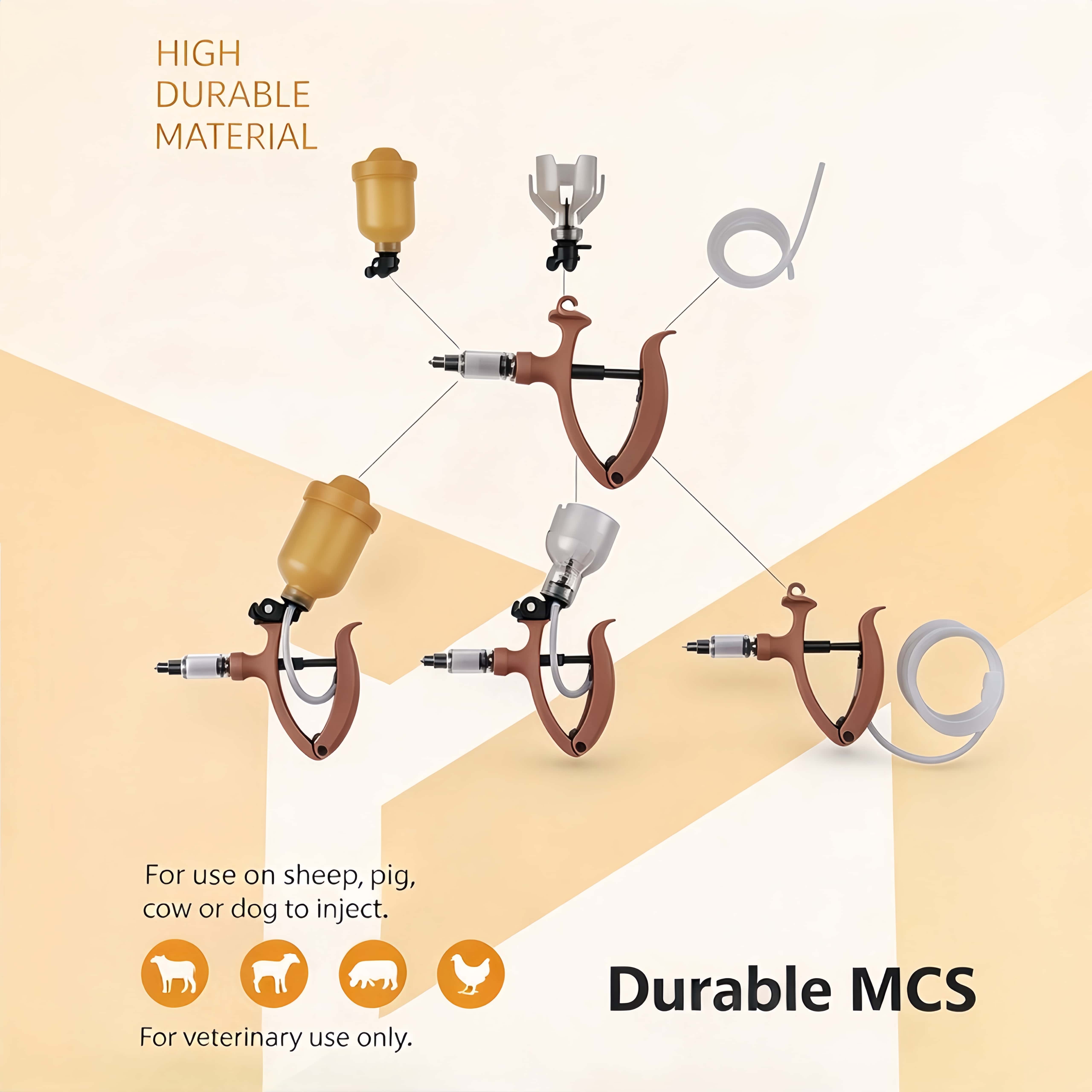 Highdurableveterinarycontinuousvaccinesyringemultipleaccessoriesforpigsheepcowdogpoultryinjection