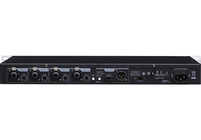 话筒放大器-反面接口图