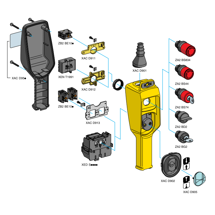 施耐德手电门爆炸图